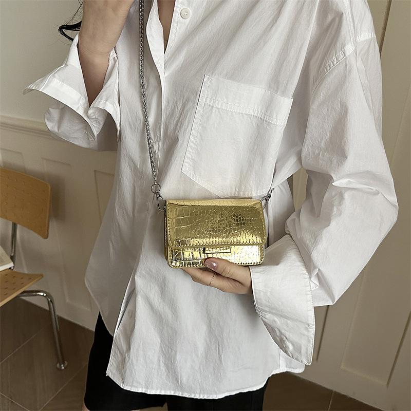 Women'S Rhombus Chain Small Square Bag High-End Fashion Shoulder Messenger Versatile Elegant Trendy Mini Bag