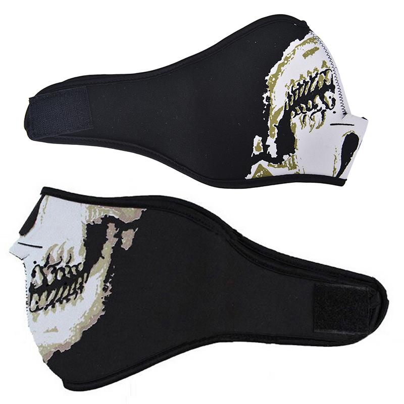 Punk Schedel Neopreen Halve Gezichtsmasker Ski Schaats Snowboard Motorfiets Bescherming
