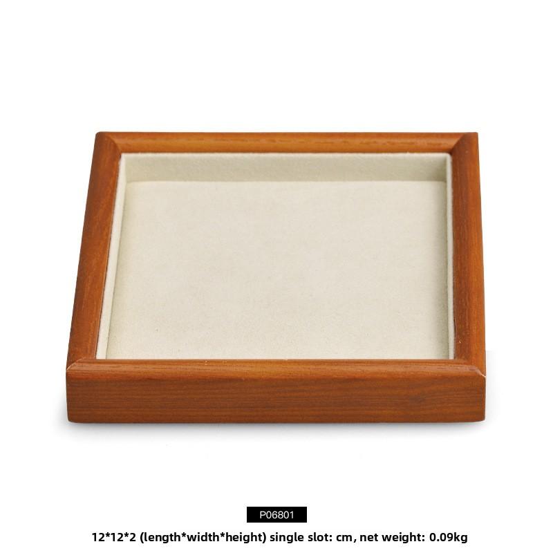Small Solid Wood Jewelry Tray, Ring & Pendant Display Dish for Store Showcase