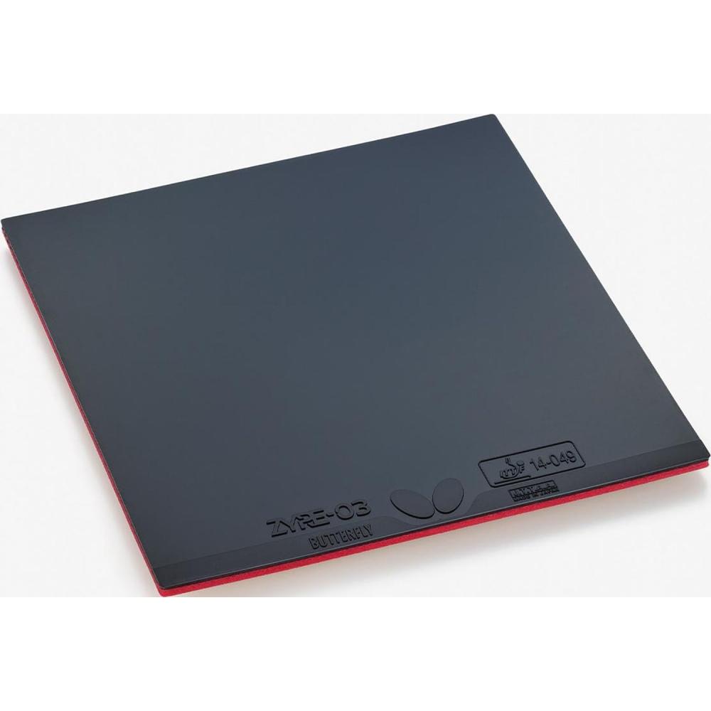 Butterfly Stolní tenisové potahy Zaiya03 Vysoké napětí Červená Černá 2.5 2.7