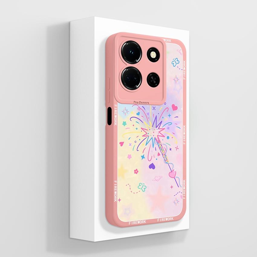 For Infinix Note 30 40 50 Pro Plus 50S 50x Beautiful Crystal Butterfly Phone Cases Screen Protector Liquid Silicone Dustproof Shell For Infinix Casing