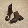 High Heel Women's British Style Women's Boots 2025 Autumn New Fashion Temperament Socks Boots Elastic Skinny Martin Boots Women
