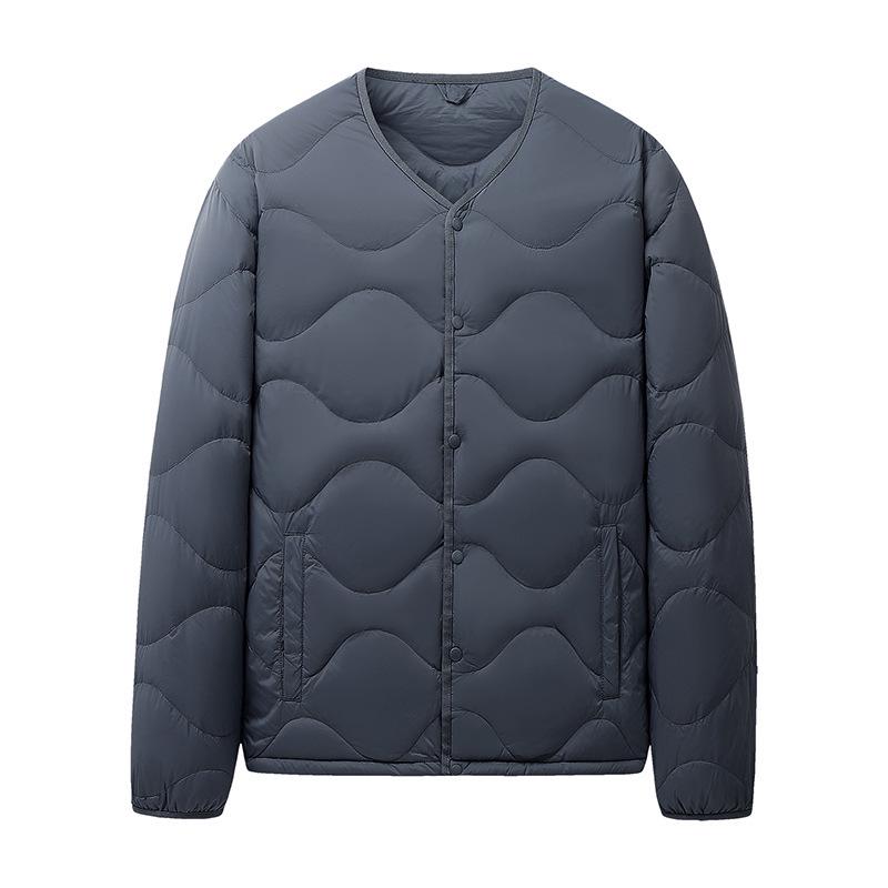 Men's Lightweight Down Jacket - Dad's New 2025 Autumn/Winter Round-Neck Inner Wear