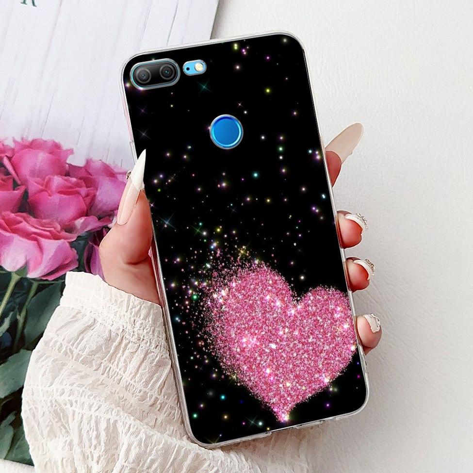 Clear For Honor 9 Lite Case Cute Cat Fashion Flowers Funny Painted Back Cover For Honor 9Lite Phone Case LLD-L21 LLD-L31 LLD-L11