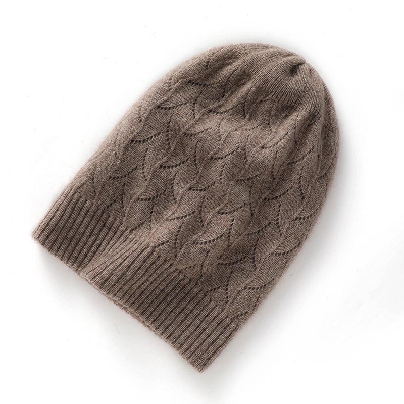

Soft Cashmere Autumn and Winter New Style Women s Double Layer Thickened Casual Ear Protection Pile Hat Fashionable Knitted Hat One size