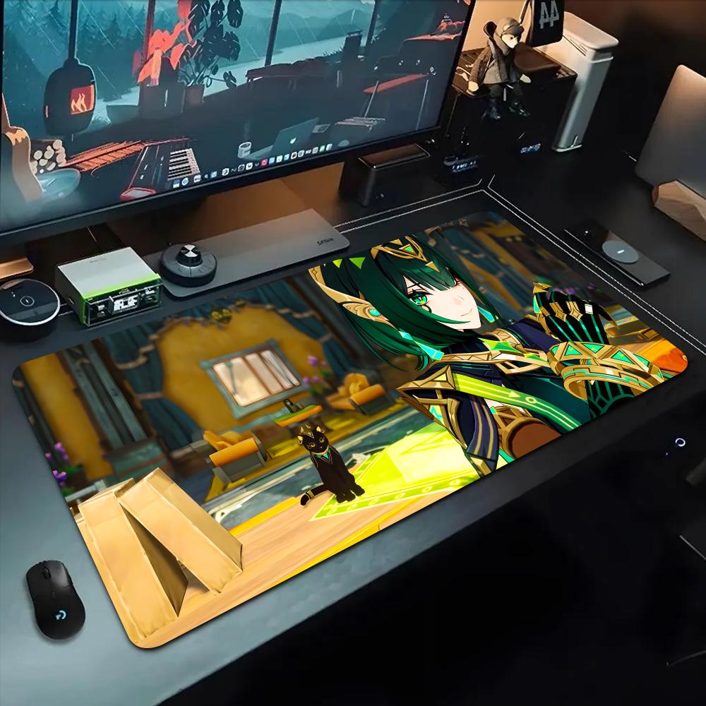 nefer genshin Mouse Pad 500X1000 mm Large Gaming Mousepad Gamer XL Rubber Otaku Keyboard Pad Laptop Desk Mat