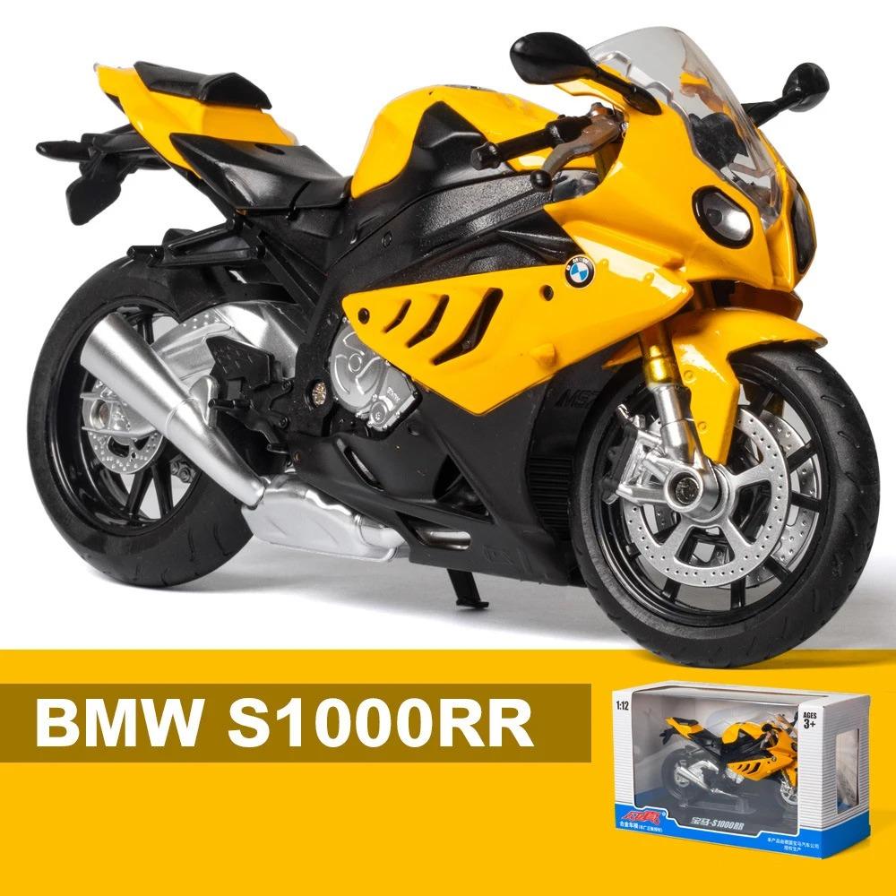 

1/12 BMW S1000RR литой мотоцикл модель игрушечный автомобиль коллекция автобайк амортизатор внедорожный автоцикл игрушки автомобиль жёлтый