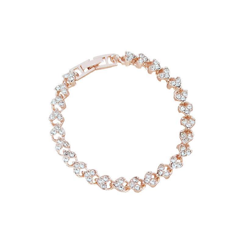 Hot-selling Roman Zircon Crystal Bracelet Bracelet with Diamonds Fashion Versatile Jewelry
