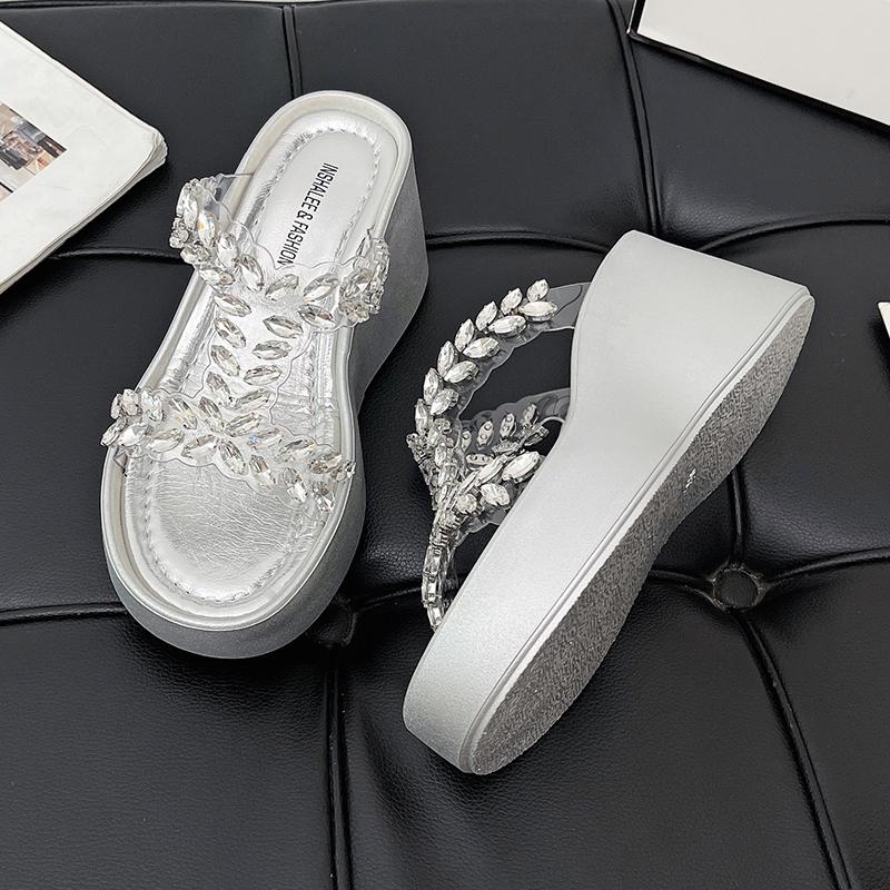 Fashion Slippers Casual Women's Shoes With Platform Slides Pantofle Luxury Soft Summer 2025 Fashion  Shoes Women Slippers Casual Pantofl