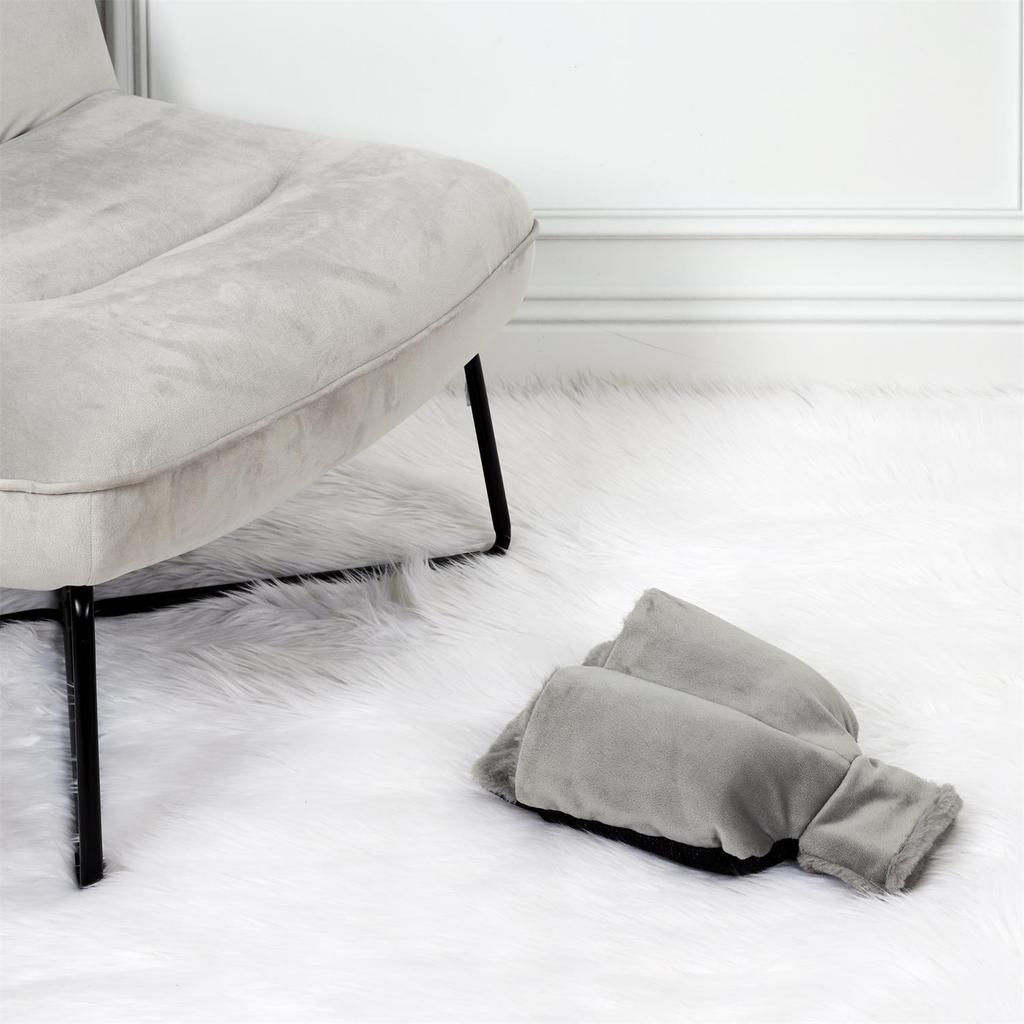 Hot water bottle slippers gray foot warmer