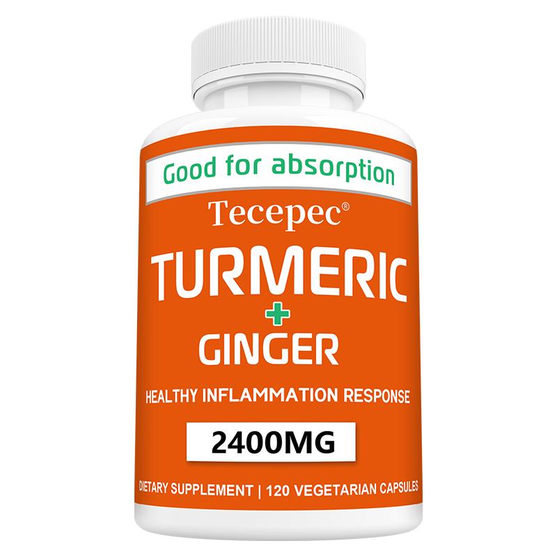 Turmeric Extract Dietary Supplement, With Organic Ginger Root Powder, 120 Capsules 120 Capsules