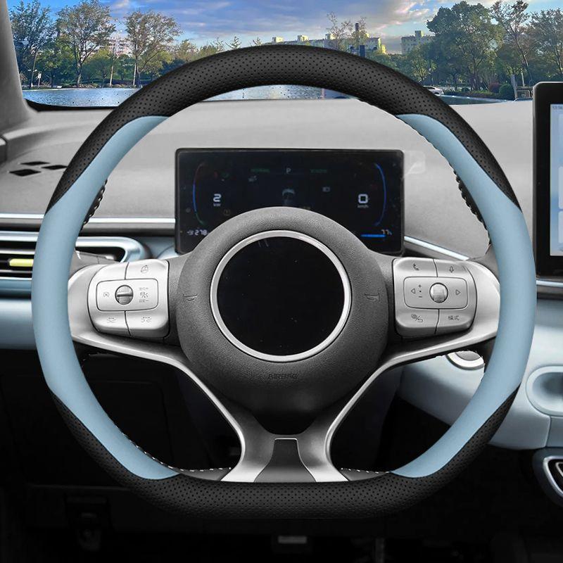 Car Steering Wheel Cover Napa Leather Ultra-thin Anti Slip Handle Wrap For BYD Dolphin Surf Dolphin Mini Seagull 2026 2026 2026