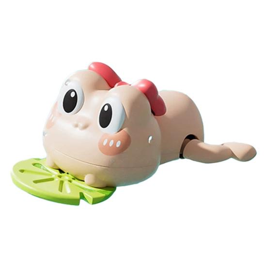 Wind-Up Frog Bath Toy Cute Swimming Frog Baby Bath Toy Kids Fun Water Play Toy for Bathroom Swimming Pool