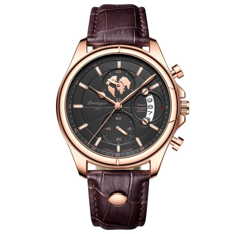 Top Brand Waterproof Multifunctional Luminous Men's Watch Fashion Business Calendar Watch