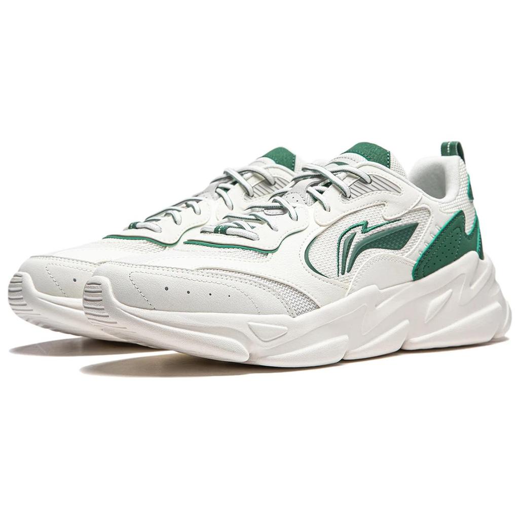 Li Ning Yunhai Versatile Retro Dad Shoes Thick Sole Height Increasing Shock Absorption Non-Slip Wear-Resistant Support Casual Shoes AGCT427-1