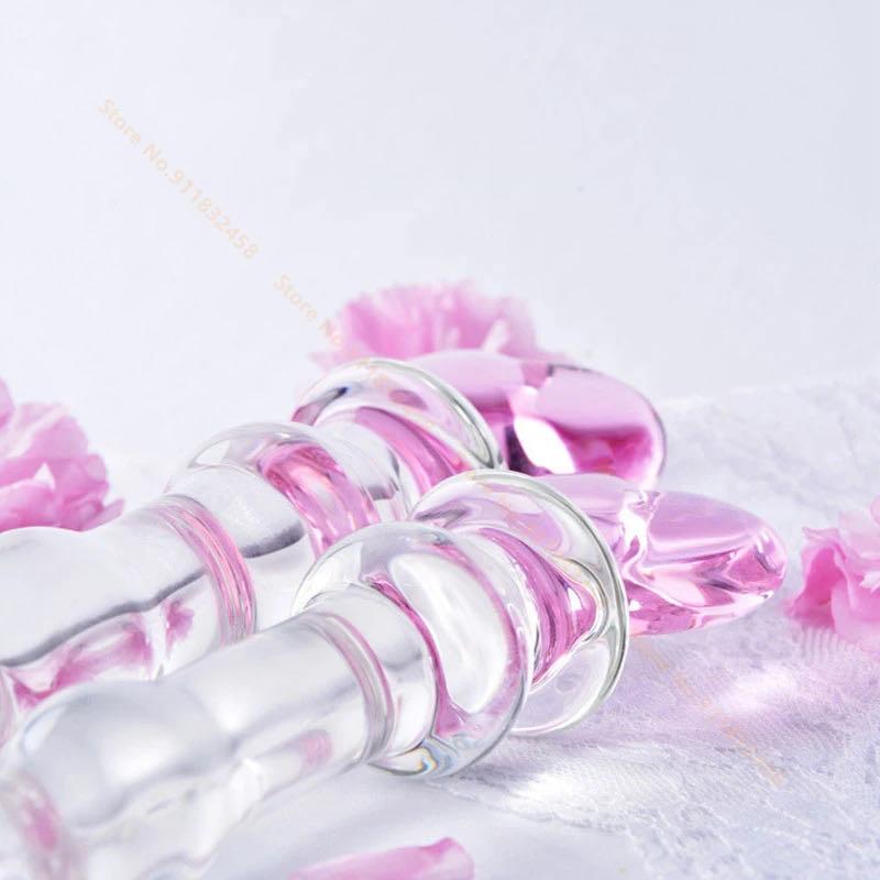 Kristallglas Dildos Sex Produkte Butt Plug Vaginale Anal Stimulation Perlen Prostata Massage für Frauen Homosexuell Anal Plug Sex Spielzeug