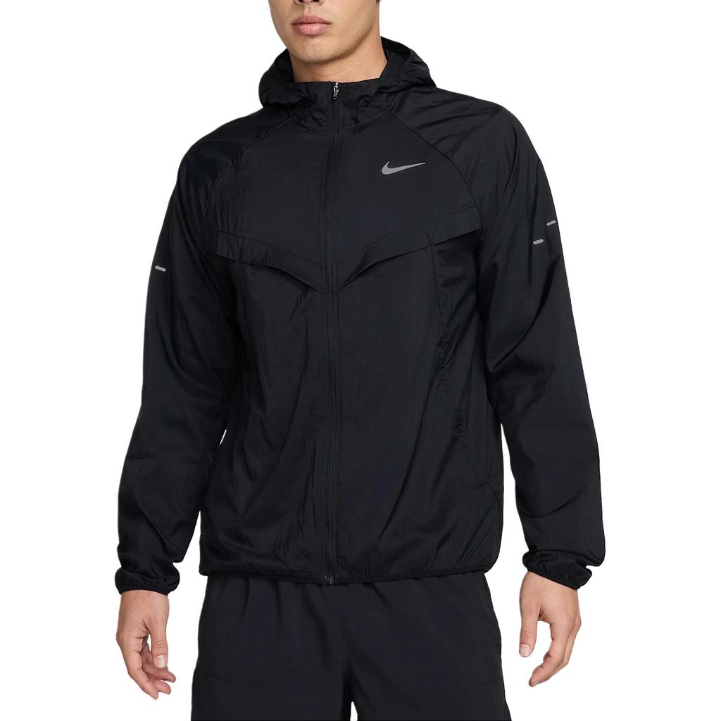 Nike Solid Color Hooded Long Sleeve Zip Jacket Men Jackets Black HV4549010