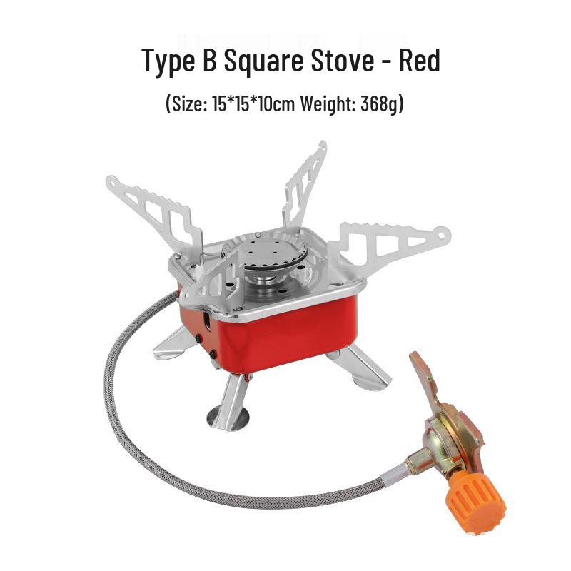 Mini Portable Foldable Outdoor Camping Stove with Square Burner