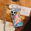 Colored Line Drawing Phone Case for IPhone 16 15 14 13 12 11 X XS XR XSMAX 7 8 Pro Max Plus Double-layer Back Cover