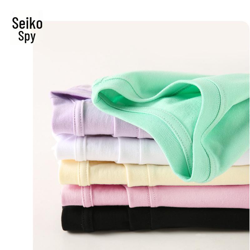 Boys' Summer Korean Style Solid Color Drop Shoulder T-Shirt, Loose Fit, Half Sleeve