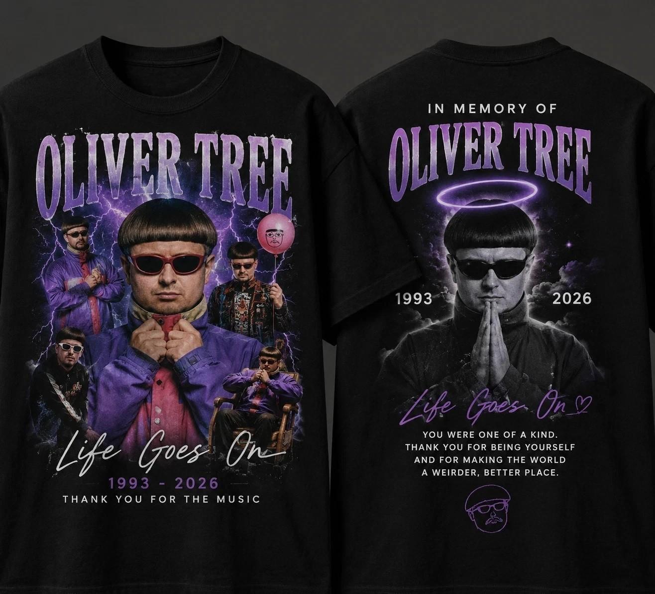Oliver Tree Tribute Life Goes On 1993-2026 Memorial Unisex S-5XL Shirt MK447 M