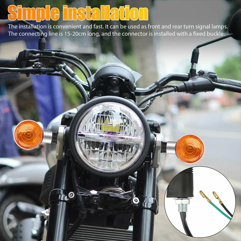 4 Pcs Motorcycle Led Turn Signal Light 12v 10w Sealed Waterproof Shockproof Brake Blinker Lamp