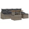 VidaXL Canapé de jardin 6 pièces avec coussins gris en poly rotin 3358561