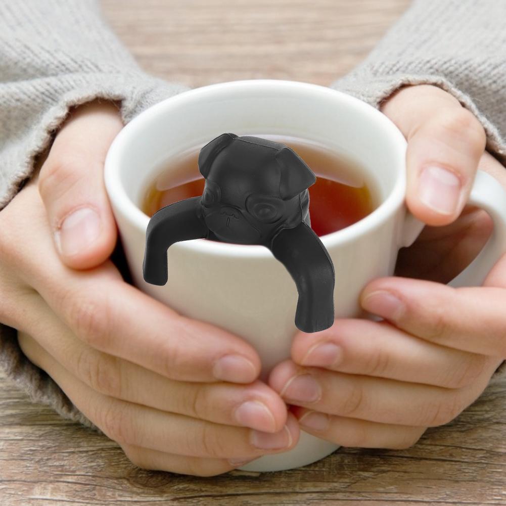 Cartoon Dog Silicone Loose Tea Strainer Infuser Filter Gadget Tea Accessory