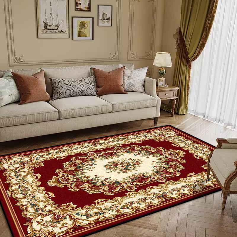 

Красный ковер в европейском стиле для гостиной Роскошное украшение Домашний ковер для спальни 200x300 см Коврик для пола для лаунжа Нескользящий Моющийся Пушистый 140*200cm