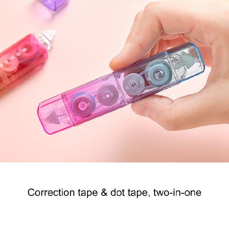 Gradient Color Correction Tape 2 In 1 White Out Tape and Adhesive Roller Scrapbooking Tape Double Head Correction Tape