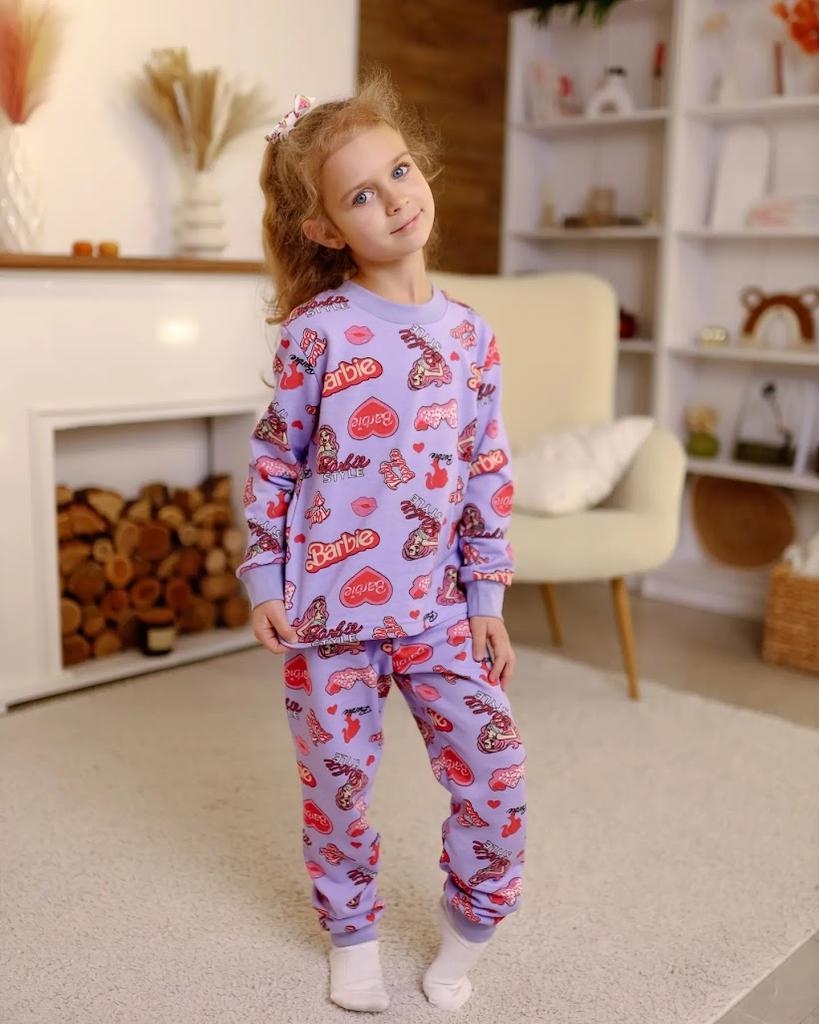 Girls’ Cotton Pajama Set – Long Sleeve Top & Pants, Gentle On Skin, Demi-season, 6076-024-7 HC