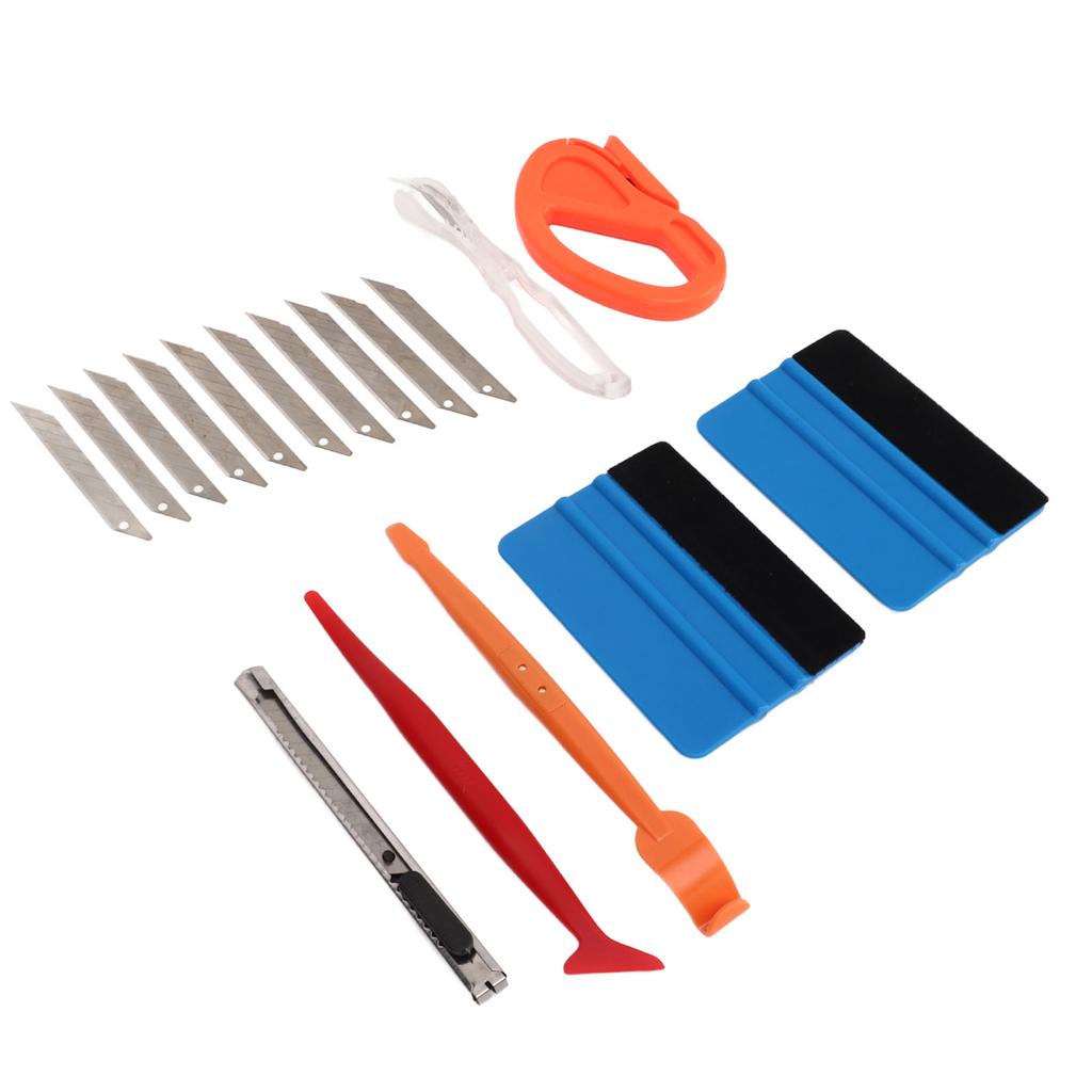 8 Pcs Car Wrap Film Squeegee Scraper Tool Vehicle Glass Protective Wrapping Cutters Installing Tool