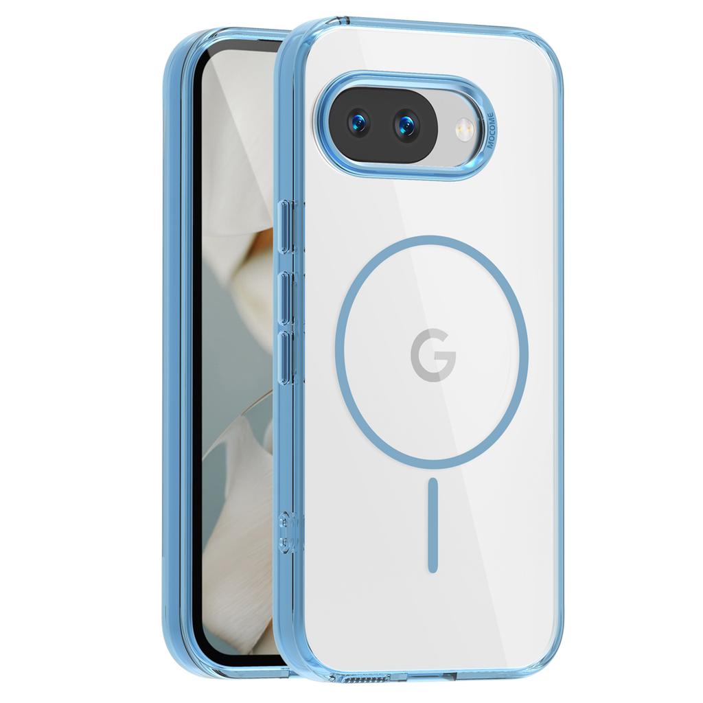 Pro Google Pixel 9a Magnetické pouzdro Kompatibilní s MagSafe TPU PC Průhledný kryt na telefon