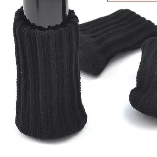 

4PCS Lovely Knitted Chair Cover Furniture Foot Protective Cover Table Chair Non-slip Floor Furniture Protector Home Decoration