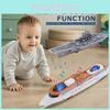 Inertial Simulation Aircraft Carrier Model Plastic Toy Car For Boys Ages 2-6 With Sound And Light Effects