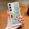 For Samsung S25 Ultra S24 FE S23 A56 A36 A16 A15 A55 A35 Case Shell Floral Pattern Clear Soft Silicone Lens Protection Shockproof Slim Phone Cover