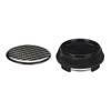 4pcs Black Tone Base 68mm Dia 4 Clips Wheel Tyre Center Hub Caps Cover for Auto Vehicle