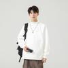 Crew Neck Sweater Men's Autumn and Winter Warm Semi-turtleneck Loose Casual Men's Long Sleeves
