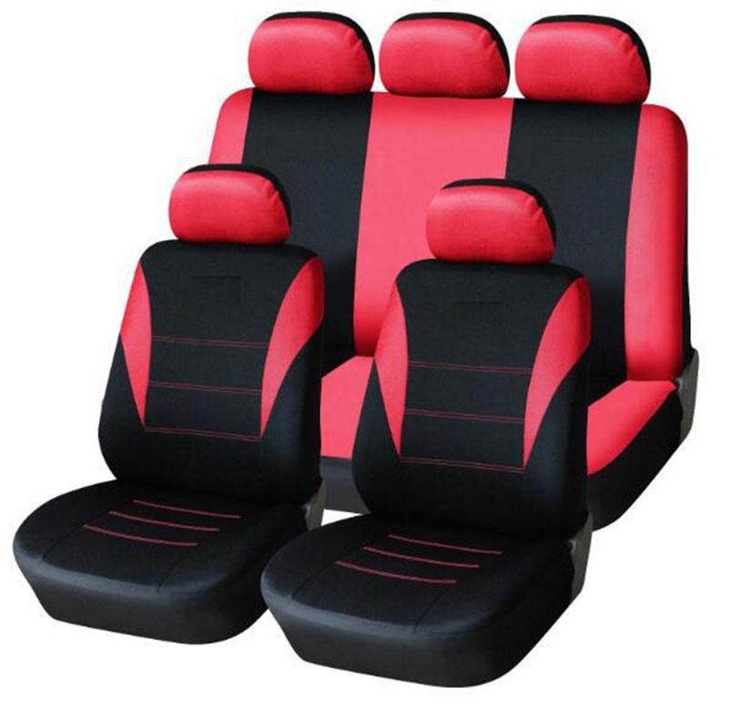 Car Seat Universal Covers Front Rear Head Rests Full Set Auto Seat Cover