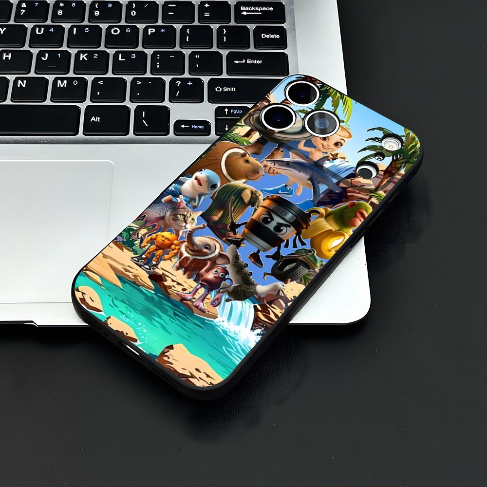 Animals Italian Brainrot Phone Case For IPhone 17 Air 16 E Pro Max 15 14 13 Mini 12 Pro 11 Max Plus Black Soft Shell