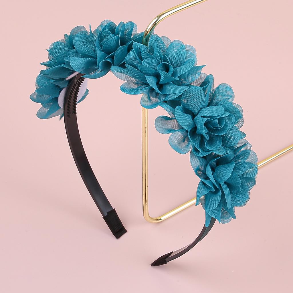 Fashion Chiffon Flower Headbands Plastic Teeth Hairbands Baby Girls Headbands Children Kids Floral Hairband Hair Accessories Set