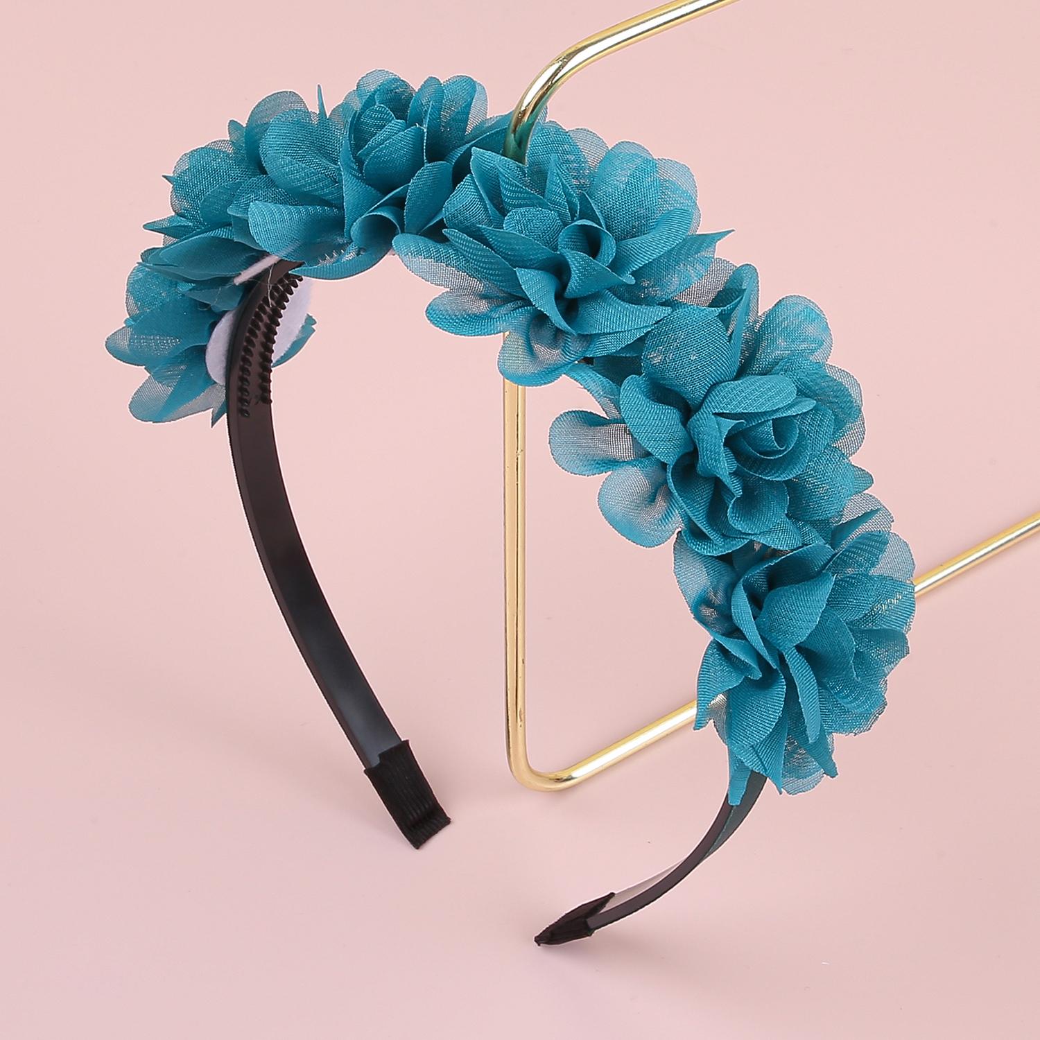 

Модные шифоновые повязки на голову с цветами, пластиковые ободки с зубчиками, повязки для волос, повязки на голову для маленьких девочек, детская цветочная повязка на голову, набор аксессуаров для волос