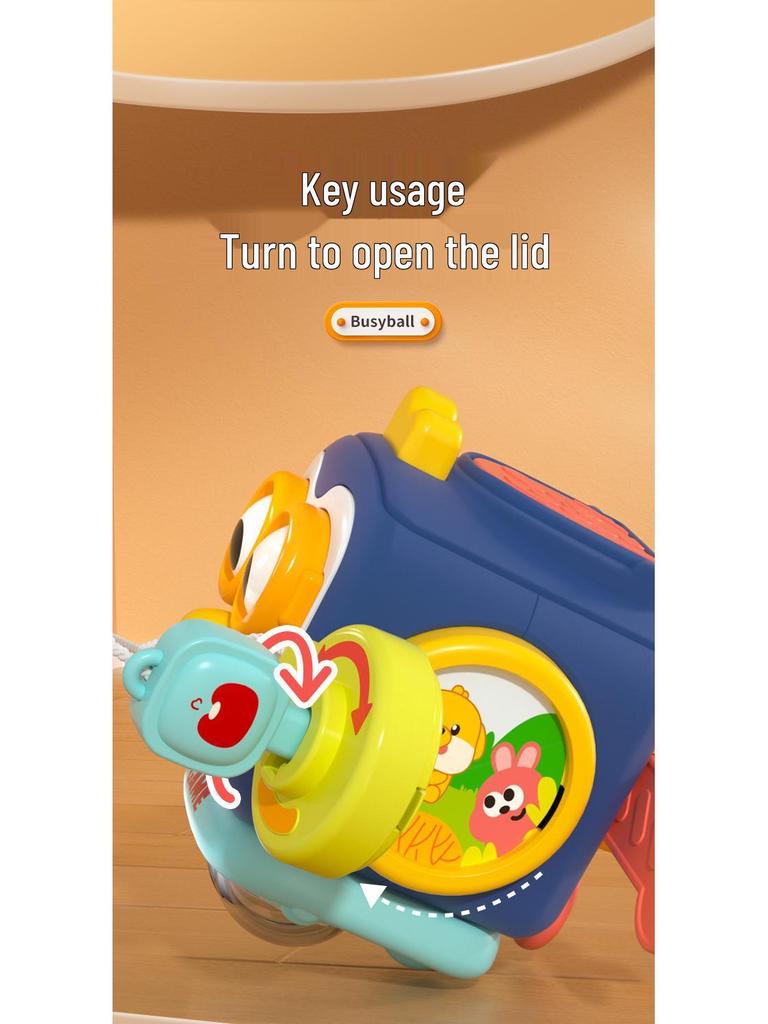 Infant Busy Ball: Early Education Tactile Puzzle Hexahedron with Hand-Grip and Soothing Features.