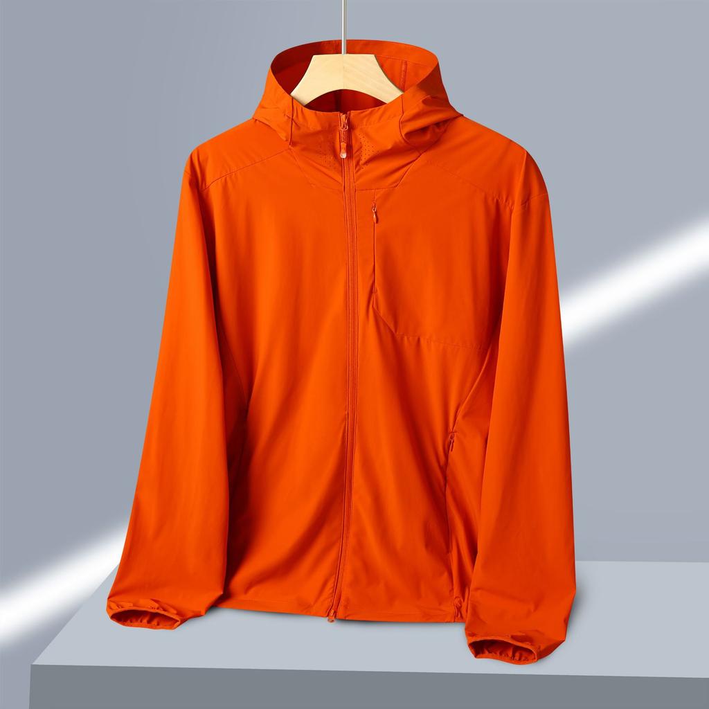 1011 new summer cool ice silk sunscreen clothing women's hooded UV protection sunscreen clothing men's upf10 + skin clothing