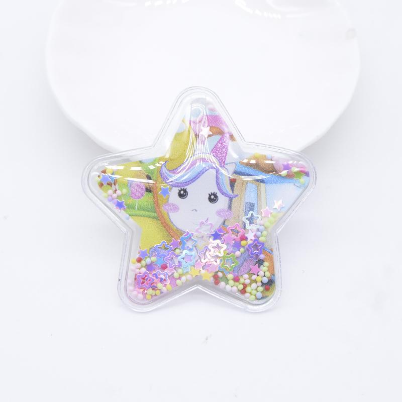 12Pcs 50mm Printed Colorful Star Sequins Appliques for DIY Girl Headwear Clips Bow Pendant Decor Accessories Clothes Patches