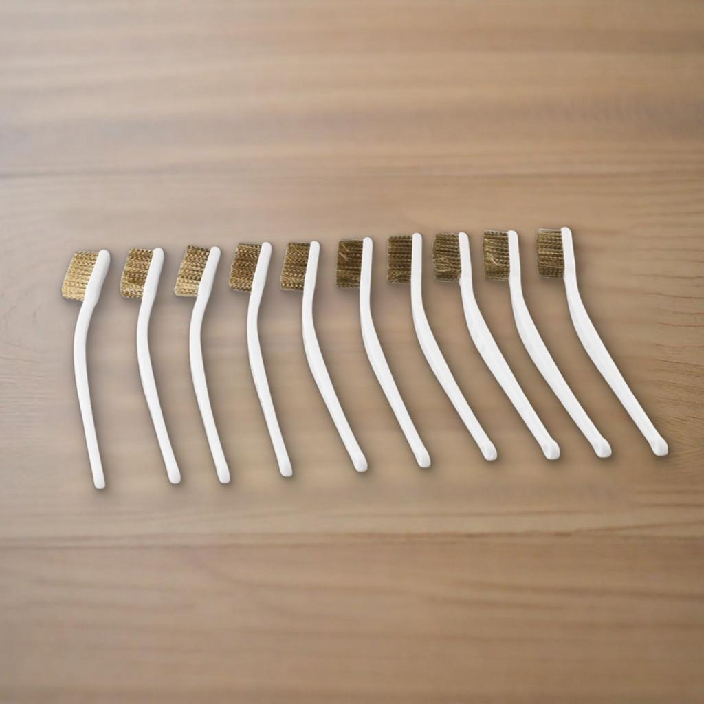 Ship Aviation Industrial Cleaning Brushes 10Pcs Brass Great for BBQ Net Decontamination Kitchen Utensils Cleaning