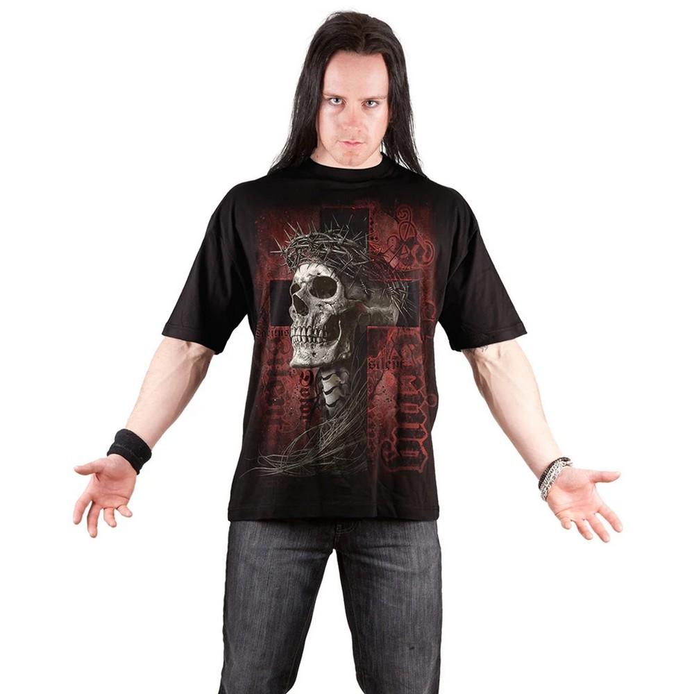 Spiral Direct Unisex Adult Silent Suffering Back Print T-Shirt
