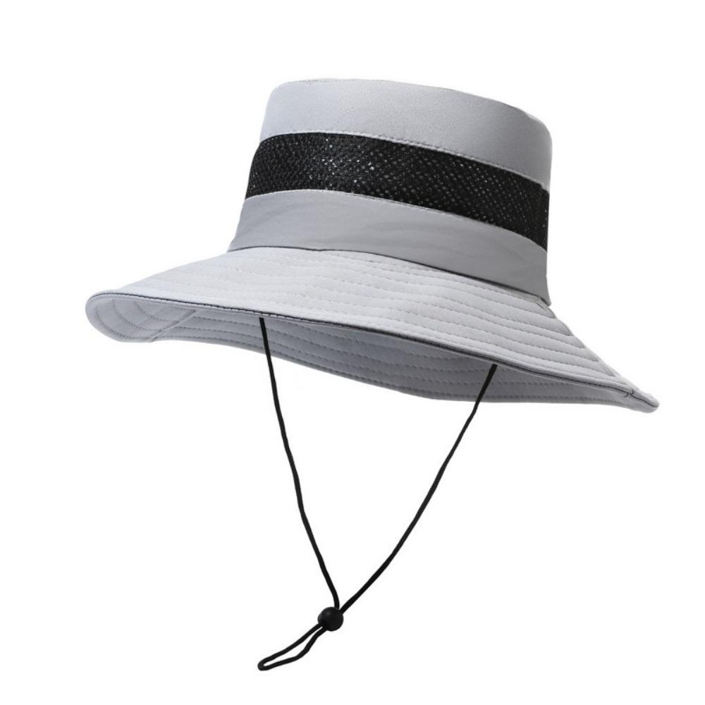 Fashion Trendy Bucket Hat Anti-Sun Anti-UV Fishing Cap Breathable Adjustable Beach Hat Gift
