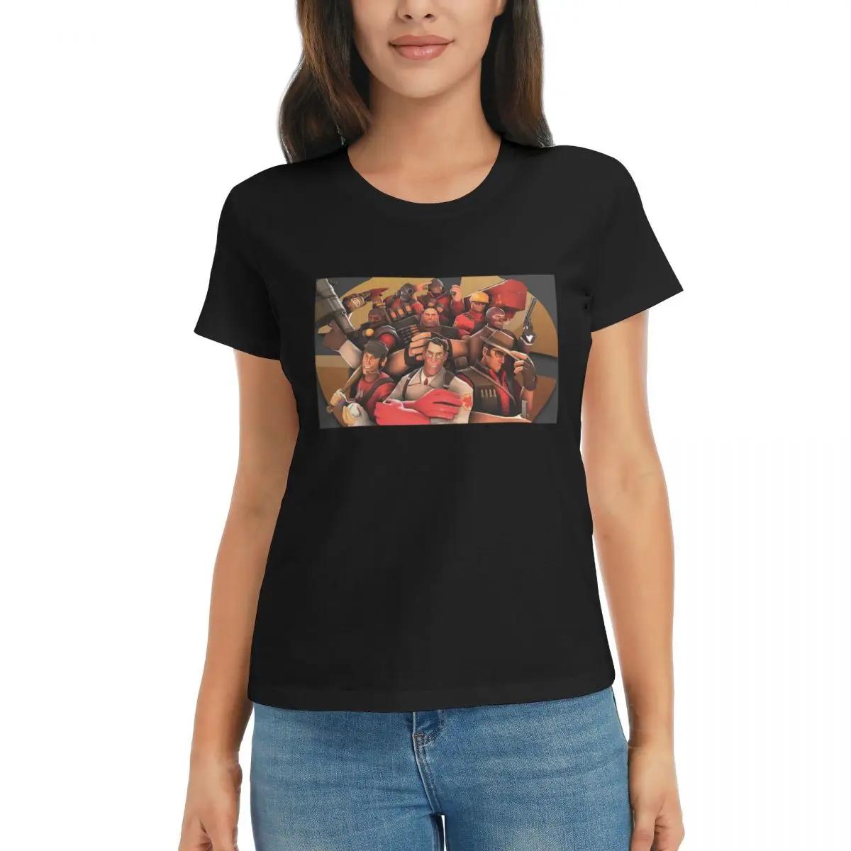 

Women TShirt Team Fortress 2 Poster Art Summer Short Sleeve Tees ONeck Cotton T Shirts Clothes Tops Streetwear 4XL