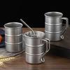 1Pc Retro Old Coffee Water Cup Industrial Style Oil Barrel Mug Outdoor Camping Picnic Beer Mug Drinking Utensils Stainless Stee